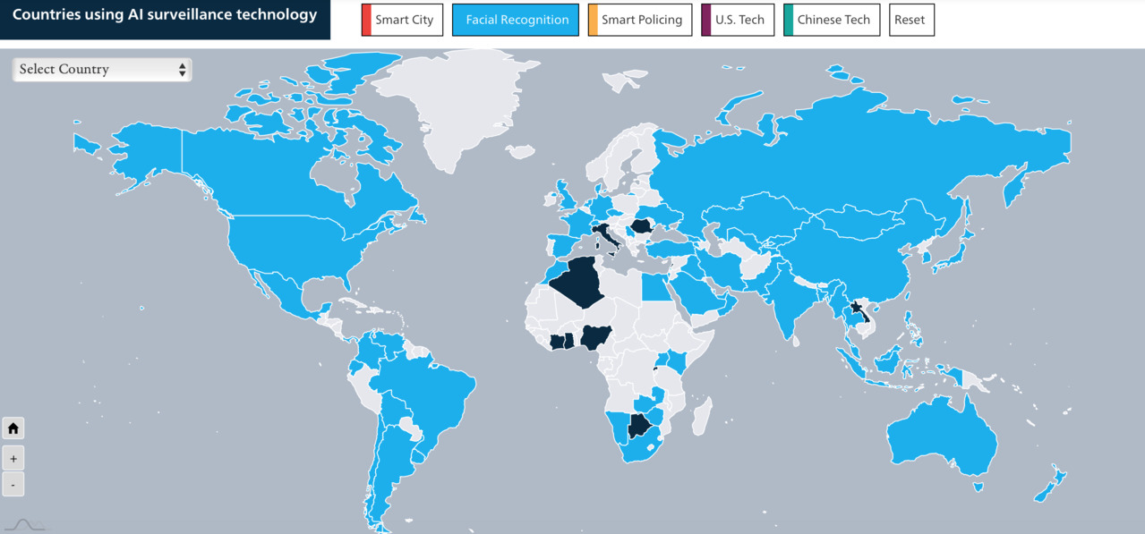 65 países ya controlan a sus ciudadanos con tecnología de reconocimiento facial