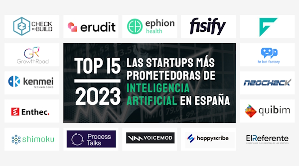 Top 15 startups IA 2023 El Referente